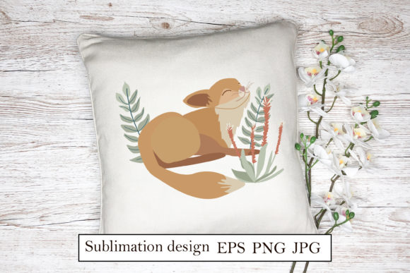 Download Happy Fox with Flowers Scandinavian - Flower Collection