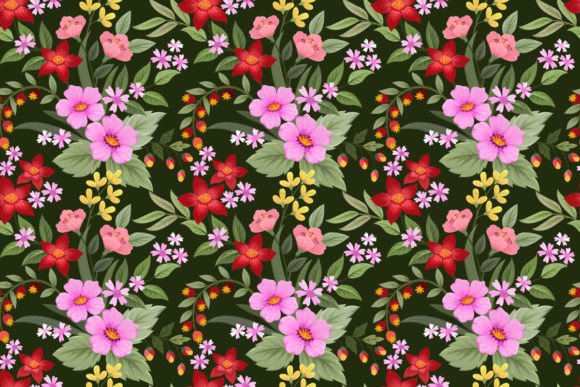 Download Red Pink and Yellow Flower Pattern. - Flower Collection