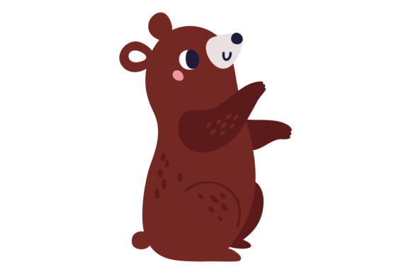 Download Funny Bear in Scandinavian Style. Kid Pr - Premium Resources