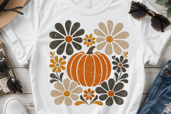 Download Retro Pumpkin Flower PNG - Flower Collection