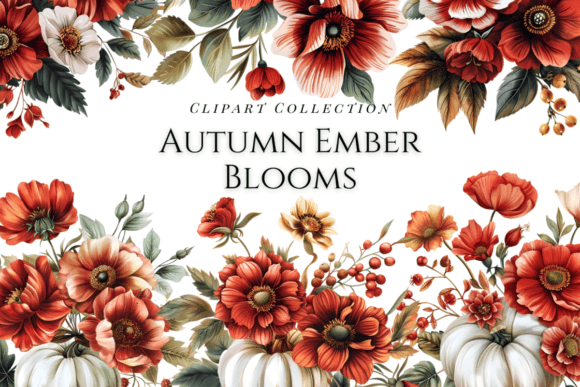 Download Watercolor Fall Flowers Autumn Embers - Flower Collection