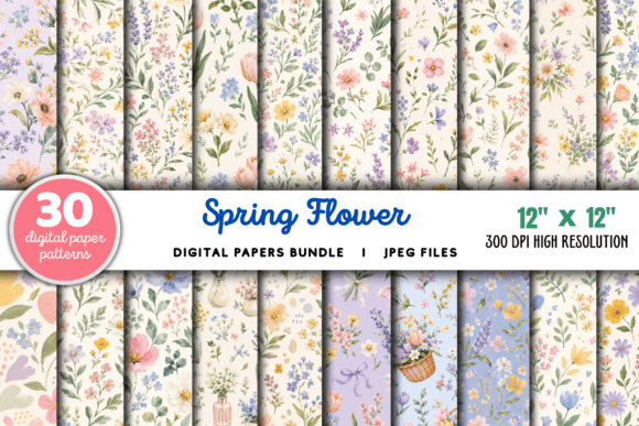 Download Spring Flower Pattern Floral Bundle - Flower Collection