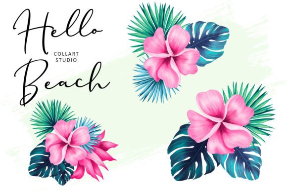 Download Beach Clipart, Summer Graphics, Flowers - Flower Collection