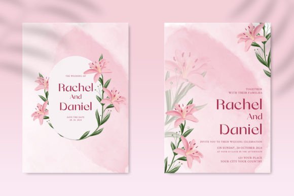 Download Double Sided Wedding Invitation Template - Premium Bundle
