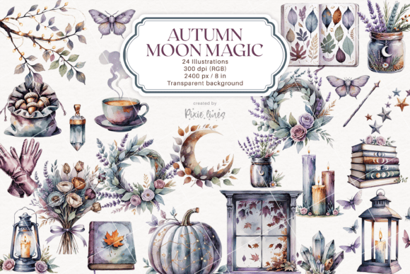 Download Autumn Moon Magic, Mystical Fall Element - Mystical Collection