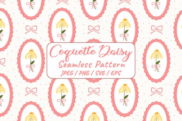 Download Vintage Coquette Daisy Flower Pattern - Flower Collection
