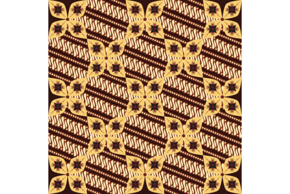Download Beautiful Flower Motifs on Parang Batik - Flower Collection