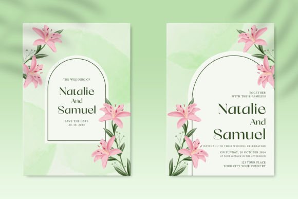 Download Double Sided Wedding Invitation Template - Premium Resources