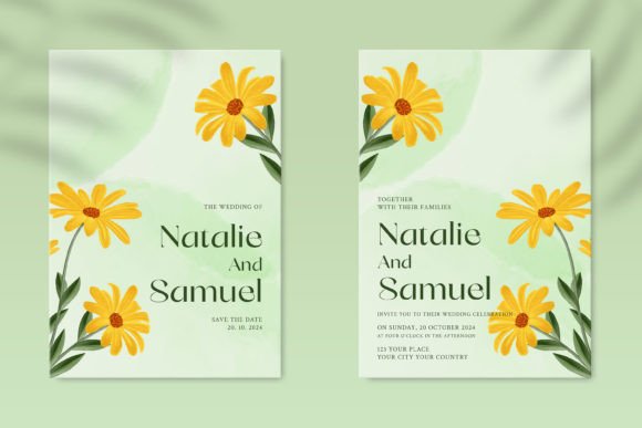 Download Double Sided Wedding Invitation Template - Premium Resources