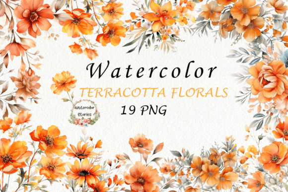 Download Terracotta Floral Clipart Pack - Terracotta Collection