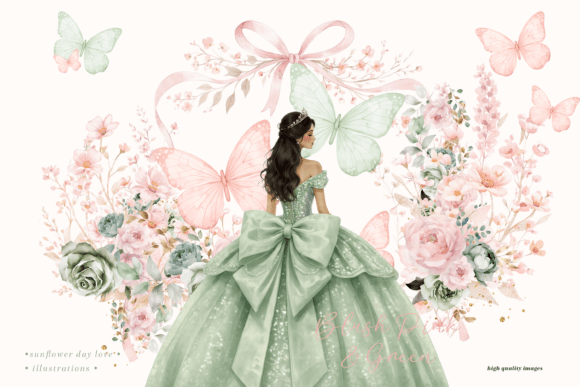 Download Sage Green Princess Wildflowers Clipart - Flower Collection