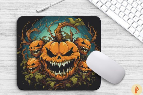 Download Frightening Pumpkin Monsters Mouse Pad - Premium Resources