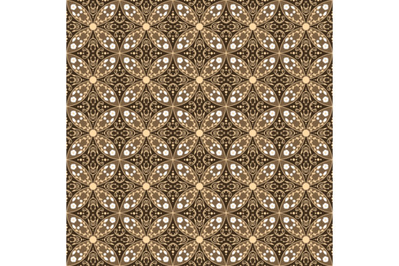 Download Seamless Flower Motifs on Kawung Batik - Flower Collection