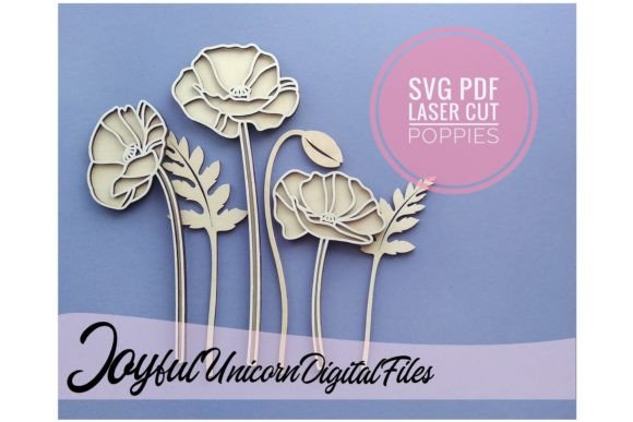 Download Poppy SVG Laser Cut Flower - Flower Collection