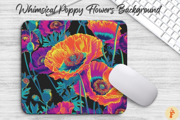 Download Whimsical Poppy Flowers Background - Flower Collection