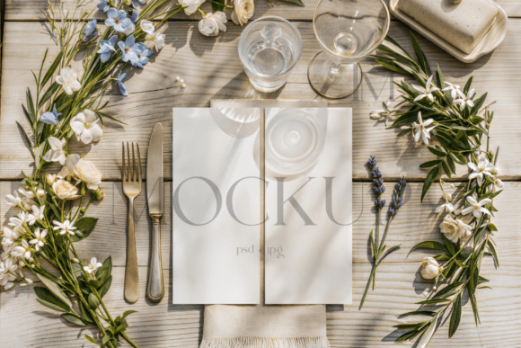 Download Double Sided 4x9 Menu Mockup - Double sided Collection