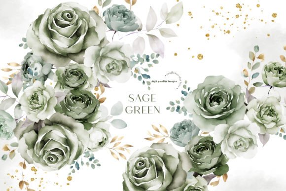 Download Sage Green Flowers Bouquets Clipart - Flower Collection