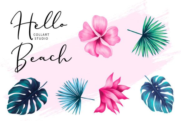 Download Beach Clipart, Summer Graphics, Flowers - Flower Collection