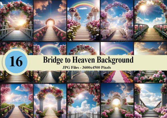 Download Bridge to Heaven Backdrop Flowers Clouds - Flower Collection