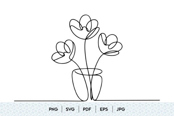 Download Minimalist Flower Vase SVG - Flower Collection